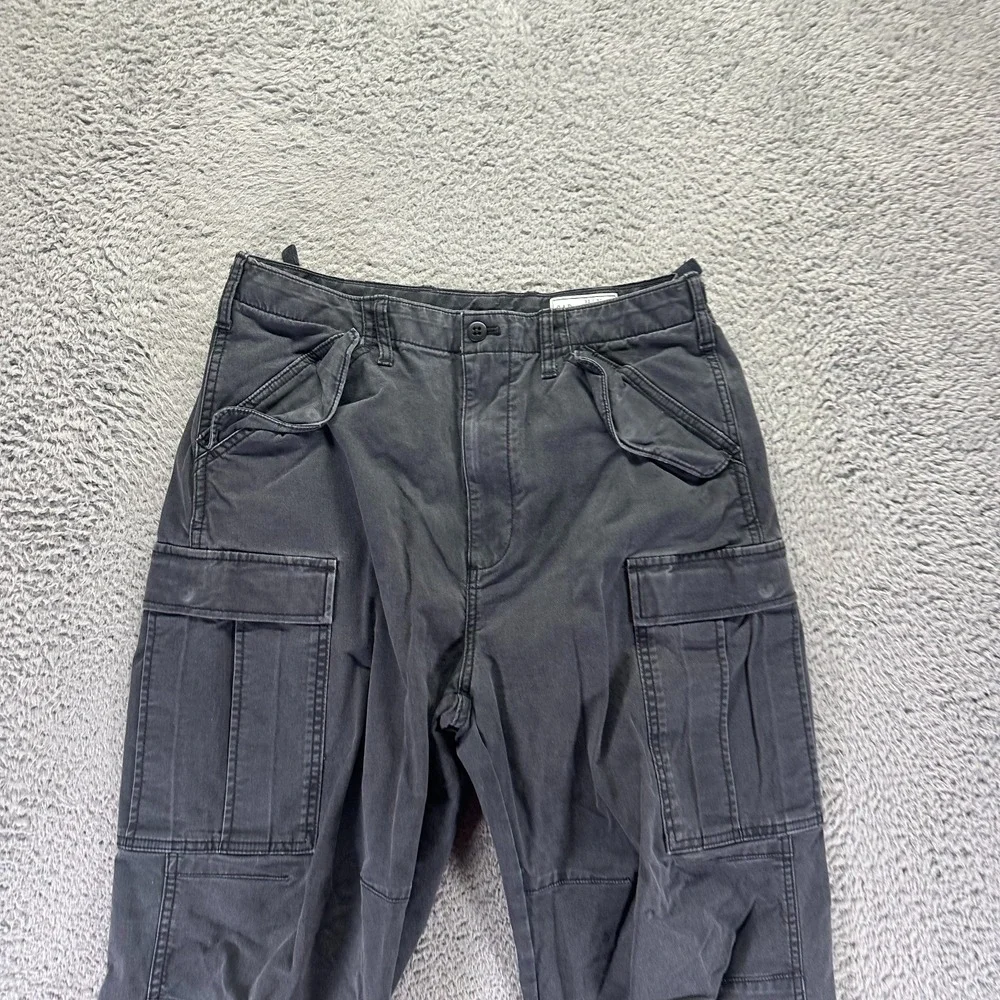 Gap Pant Men's 32x30 Black Cotton Cargo Straight Leg Workwear Utility Stretch - Picture 2 of 10